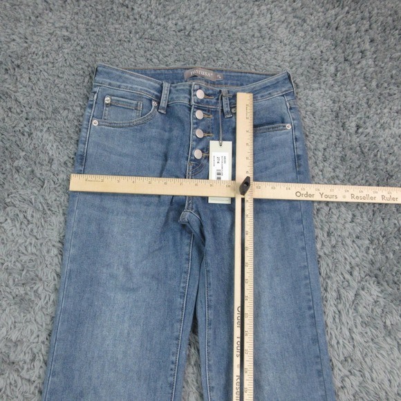 JustUSA Jeans Womens 4 Blue Mid Rise Bootcut Stretch Denim 28x30.5* NWT - Picture 5 of 16